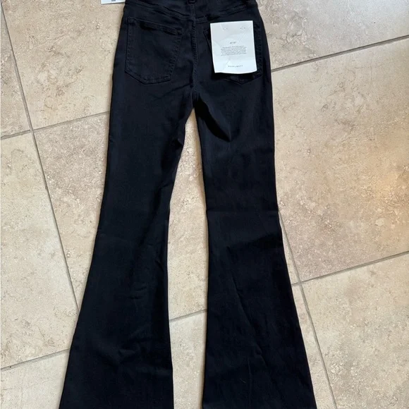 Warp + Weft Women’s DBX Black Pull On Flare Jeans size 00/24/XXS - Picture 8 of 12